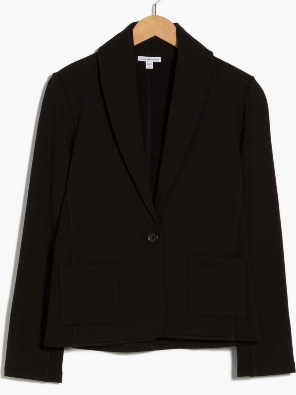 James Perse Black Cotton Shawl Collar Blazer